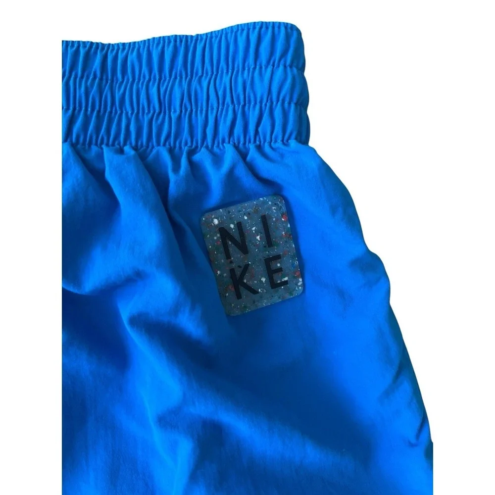Nike Mens‎ Blue Volley Swim Shorts Large Graphic Swoosh Trunks
